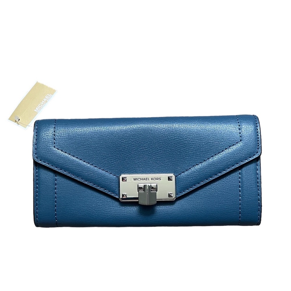 NWT MICHAEL Michael Kors Wallet Women’s Kinsley Carryall Long Wallet Leather